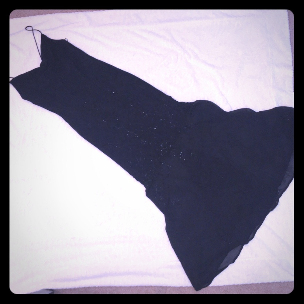 Beaded Black Gown